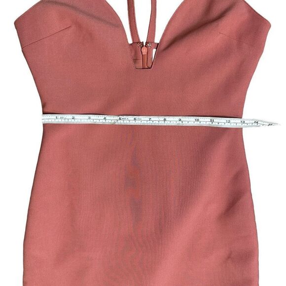 Cinq a Sept Ara Bodycon Dress Rose Mauve Midi Size 6 - Picture 10 of 10